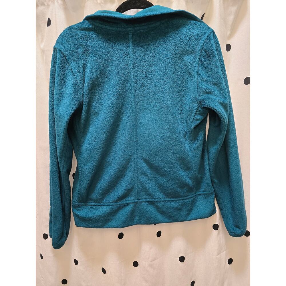 The North Face Osito plush emerald green full zip collared jacket size medium - Picture 6 of 7